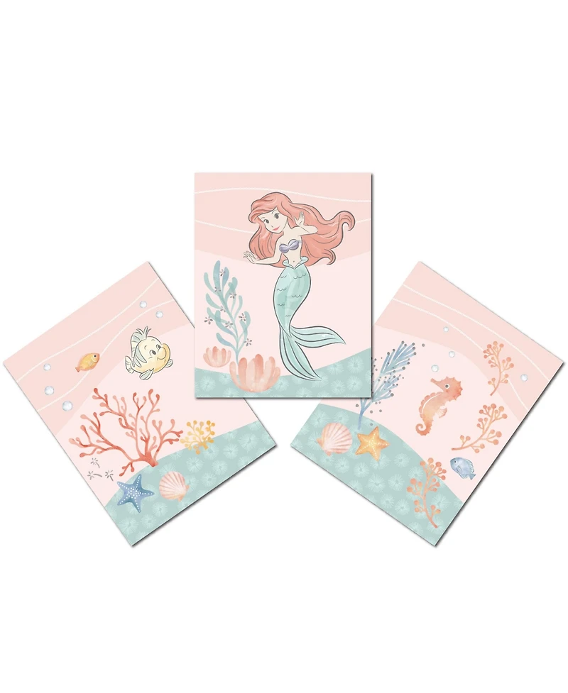 Bedtime Originals Disney Baby The Little Mermaid 3-Piece Unframed Wall Art