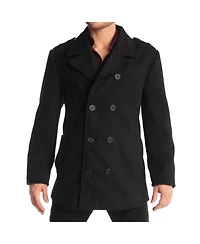 Alpine Swiss Jake Mens Pea Coat Wool Blend Double Breasted Dress Jacket Peacoat