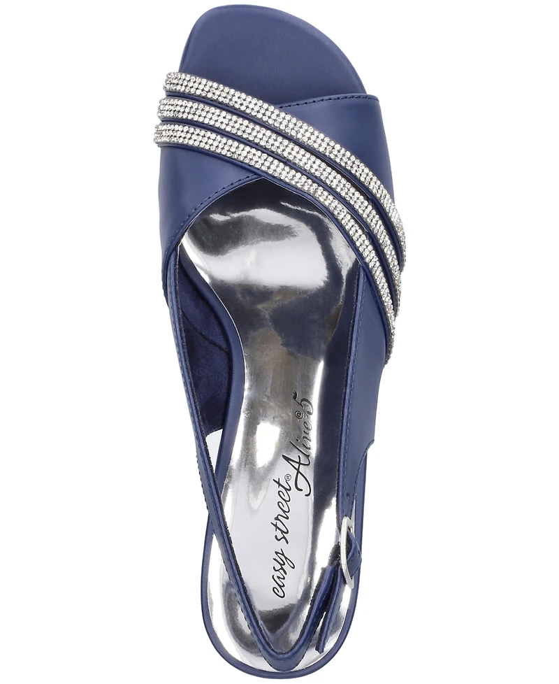 Easy Street Women's Teton Buckle Slingback Dress Sandals