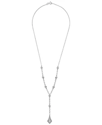 Wrapped in Love Diamond Multi Cluster Lariat Necklace (1 ct. t.w.) in 14k Gold or 14k white Gold, 15" + 2" extender, Created for Macy's