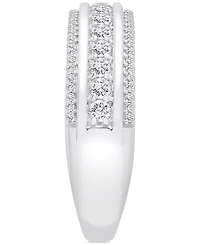 Diamond Three Row Band (1/2 ct. t.w.) in Platinum
