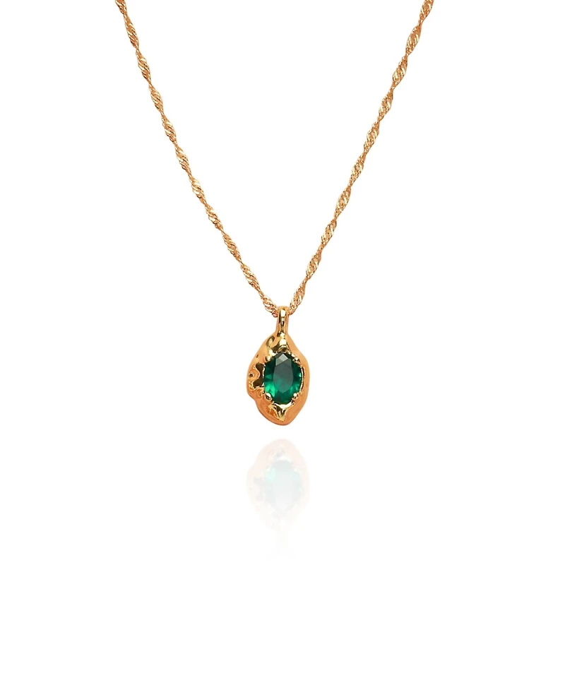 Emerald Green Pendant Necklace