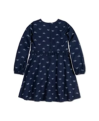 Hope & Henry Big Girls Long Sleeve Ruffle Waist Dress
