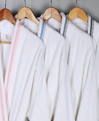 Superior Unisex Tinsel Lounge Cotton Terry Bathrobe with Embroidery