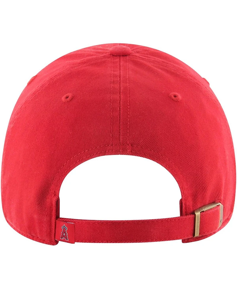 Men's '47 Brand Red Los Angeles Angels Clean Up Adjustable Hat