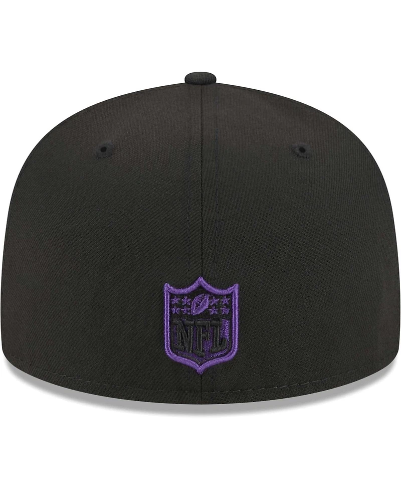 Men's New Era Black Baltimore Ravens Main 59FIFTY Fitted Hat