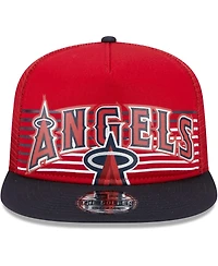 Men's New Era Red Los Angeles Angels Speed Golfer Trucker Snapback Hat