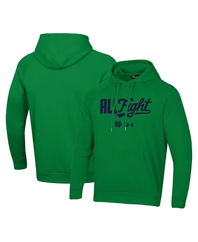 Men's Under Armour Green Notre Dame Fighting Irish All Fight Raglan Pullover Hoodie