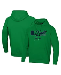 Men's Under Armour Green Notre Dame Fighting Irish All Fight Raglan Pullover Hoodie