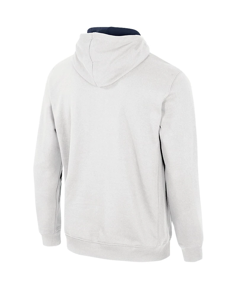 Men's Colosseum White Michigan Wolverines Half-Zip Hoodie