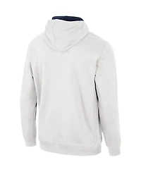 Men's Colosseum White Michigan Wolverines Half-Zip Hoodie