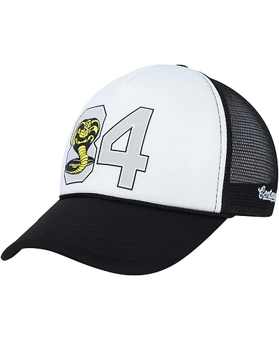 Men's and Women's Contenders Clothing White, Black Cobra Kai 84 Snapback Hat