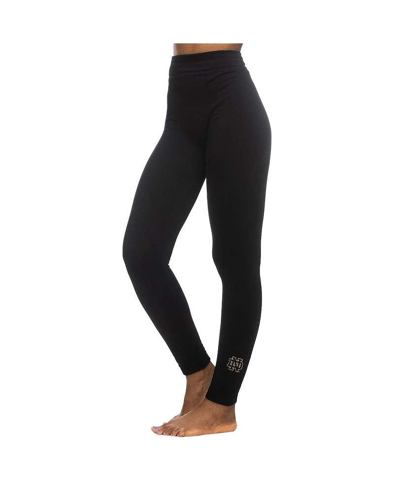 Women's ZooZatz Black Notre Dame Fighting Irish Fleece Leggings