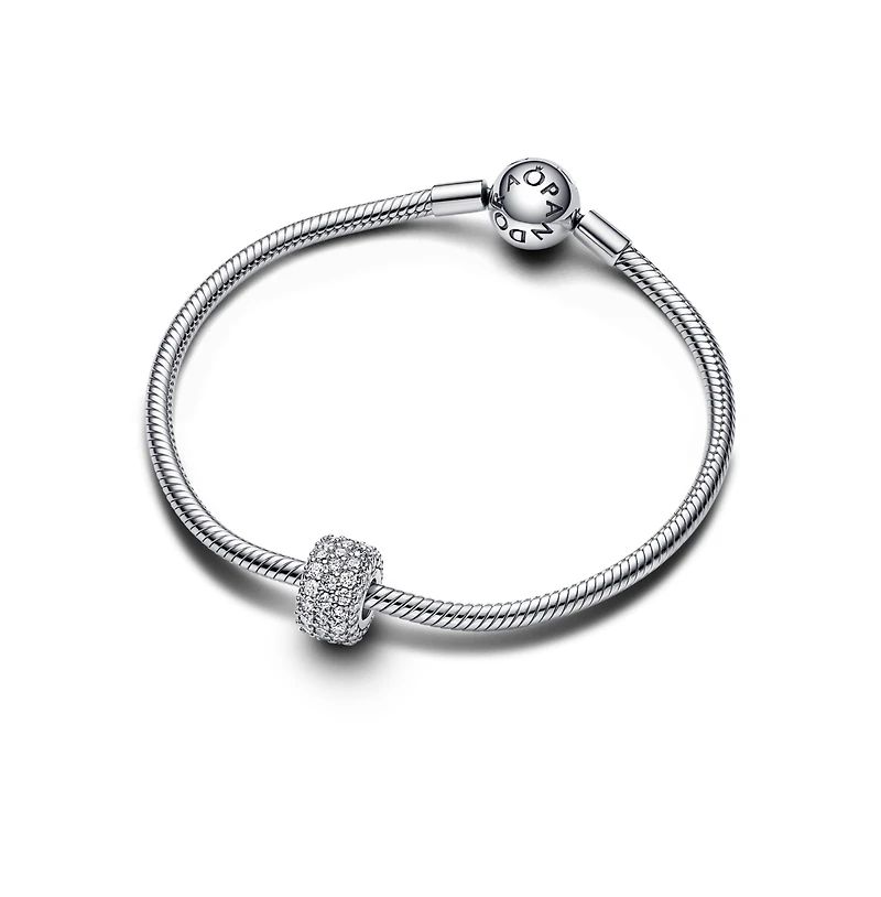 Pandora Cubic Zirconia Pave Triple-Row Charm