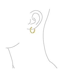 Bling Jewelry Classic Round Paper Clip Link Open Anchor Puff Mariner Chain Hoop Earrings Silver Gold Plated 1.25 Inch