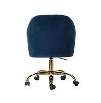 Hulala Home Modern Cute Velvet Office Desk Chair