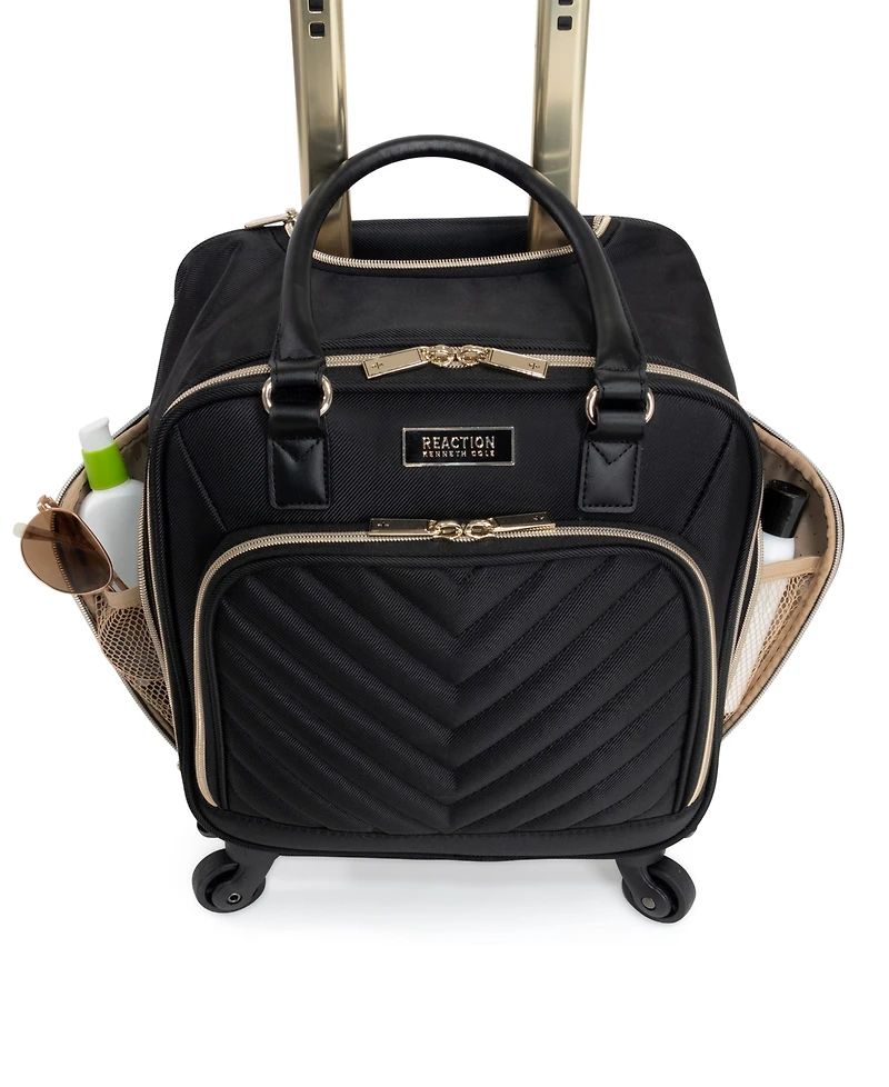 17" Softside Chevron 4-Wheel Spinner Carry-On Underseater