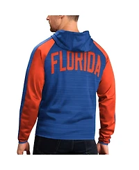 Men's G-iii Sports by Carl Banks Royal Florida Gators Neutral Zone Raglan Full-Zip Track Jacket Hoodie