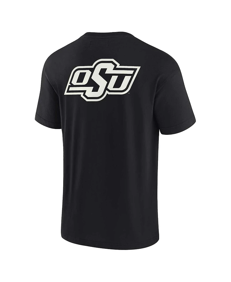 Men's and Women's Fanatics Signature Black Oklahoma State Cowboys Super Soft Short Sleeve T-shirt