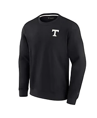 Men's and Women's Fanatics Signature Black Tennessee Volunteers Super Soft Pullover Crew Sweatshirt