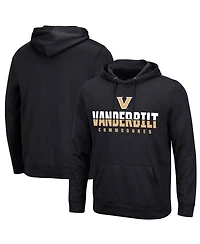 Men's Colosseum Black Vanderbilt Commodores Lantern Pullover Hoodie