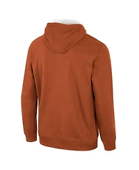 Men's Colosseum Burnt Orange Texas Longhorns Half-Zip Hoodie