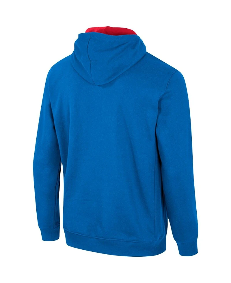 Men's Colosseum Powder Blue Ole Miss Rebels Half-Zip Hoodie