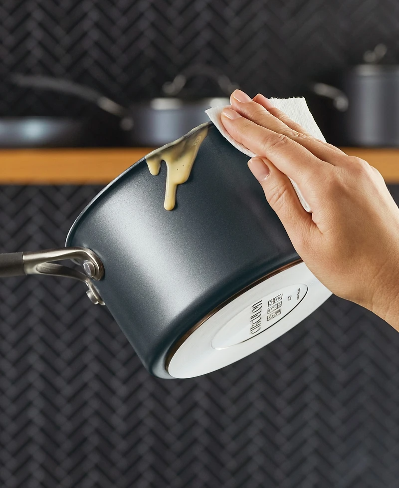 Circulon A1 Series with ScratchDefense Technology Aluminum -Quart Nonstick Induction Straining Sauce Pan with Lid