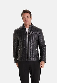 Furniq Uk Men's Fashion Jacket, Nappa Black