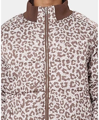 Xxiii Mens Leopard Print Puffer Jacket
