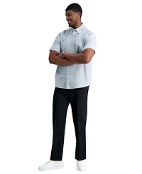 Haggar Men's Big & Tall Premium Comfort Stretch Classic-Fit Solid Flat Front Dress Pants
