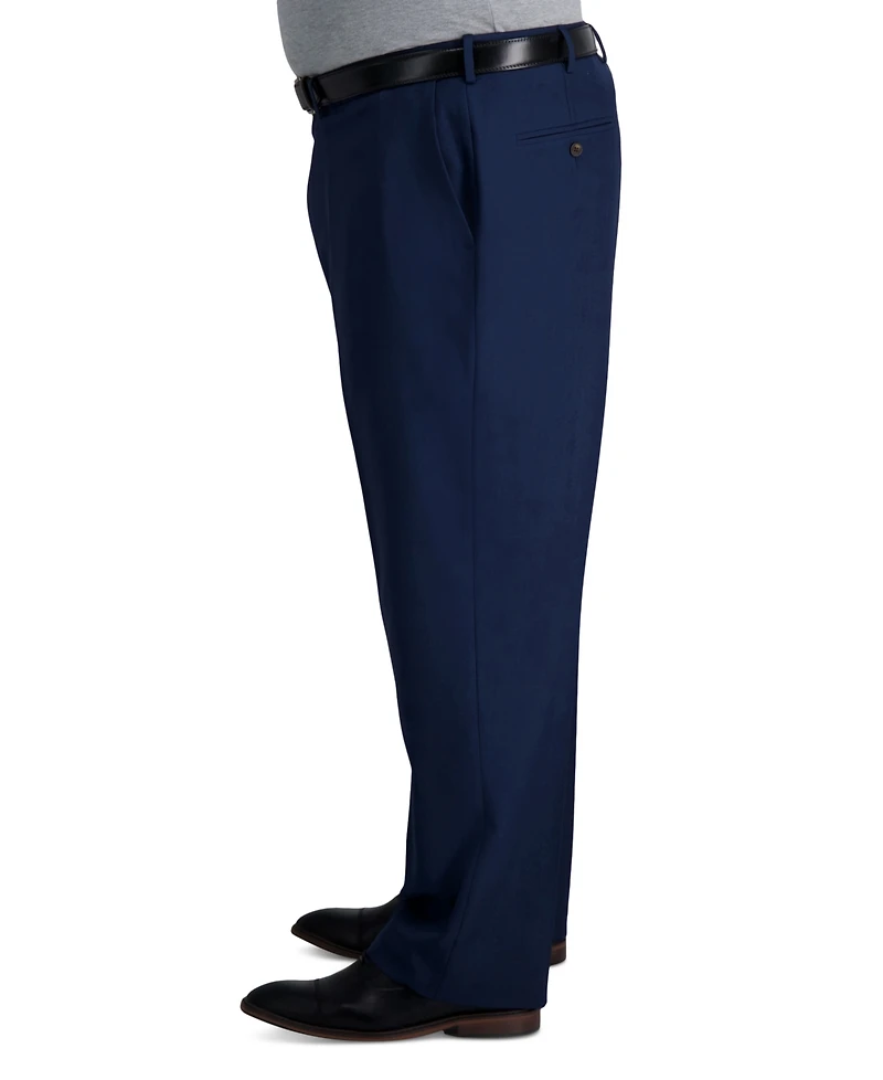 Haggar Men's Big & Tall Premium Comfort Stretch Classic-Fit Solid Flat Front Dress Pants