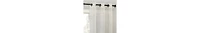 Slub Textured Linen Blend Black Grommet Top Curtain