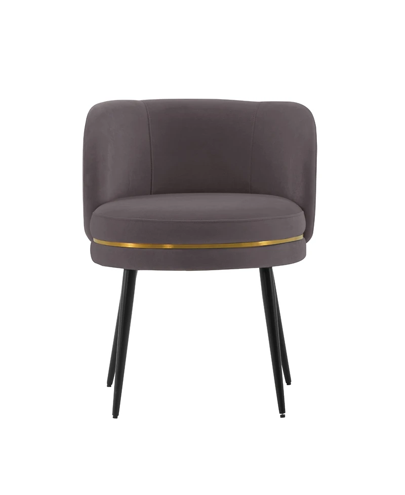 Manhattan Comfort Kaya Pleated Velvet Upholstered Dining Chair