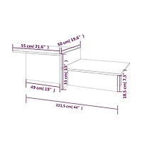 Coffee Table Brown Oak 43.9"x19.7"x13" Engineered Wood