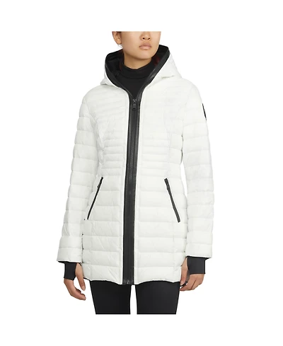 Pajar Women's Lyvien Packable Light Weight Puffer Coat with Fixed Hood