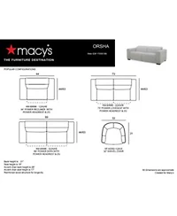 Closeout Orsha Fabric Zero Gravity Sofa Collection Created For Macys