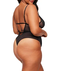 Laylia Women's Plus-Size Crotchless Bodysuit Lingerie