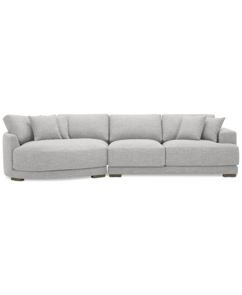 Closeout! Vasher 135" 2-Pc. Fabric Sectional with Cuddler, Created for Macy's