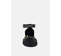 Rosemary Buckle Straps Women Flat Sandals