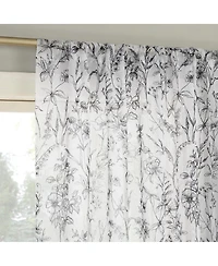 Ambree Vintage like Floral Sheer Rod Pocket Curtain Panel