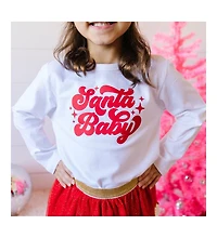 Sweet Wink Little Girls Santa Red Christmas Long Sleeve Shirt