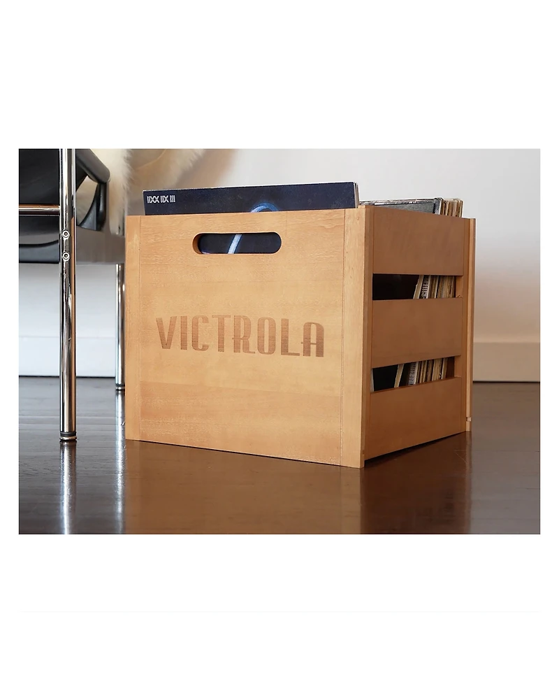 Victrola Wooden Record Crate