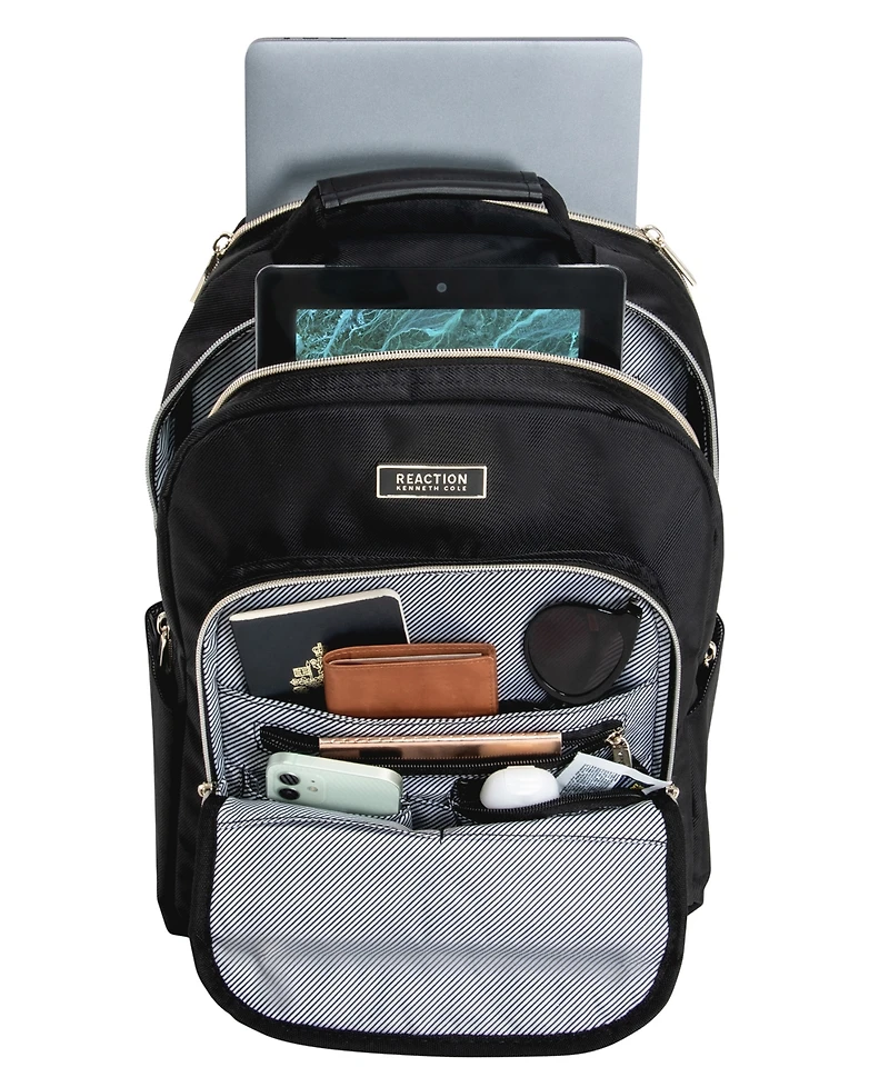 Chelsea Women's Chevron Quilted 15-Inch Laptop & Tablet Fashion Travel Backpack