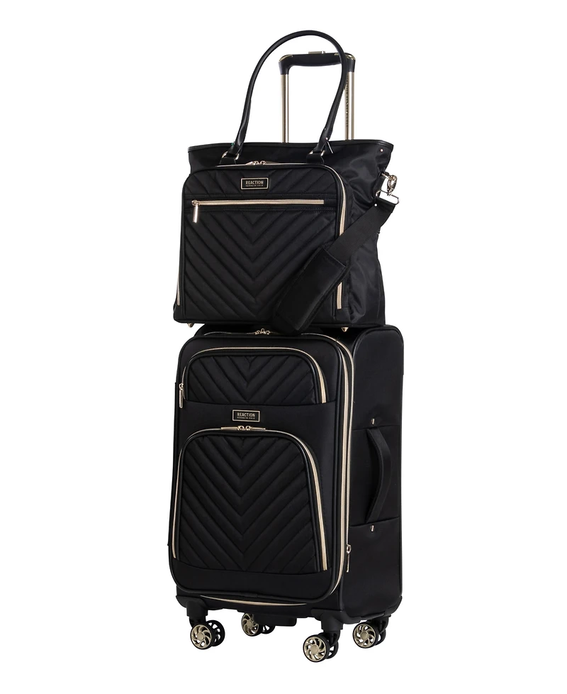 Chelsea Softside Chevron Expandable 2pc 20" Carry-On Luggage + Matching 15" Laptop Tote Set