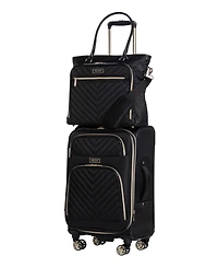 Chelsea Softside Chevron Expandable 2pc 20" Carry-On Luggage + Matching 15" Laptop Tote Set