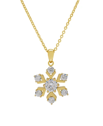Macy's Cubic Zirconia Snowflake Pendant Necklace