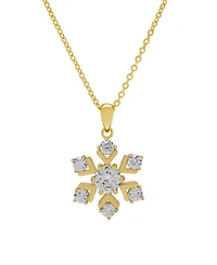 Macy's Cubic Zirconia Snowflake Pendant Necklace