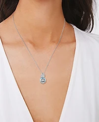 Macy's Cubic Zirconia Enamel Snowman Pendant Necklace