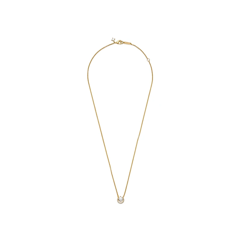 Pandora Timeless 14K Gold-Plated Sparkling Round Cubic Zirconia Halo Pendant Collier Necklace